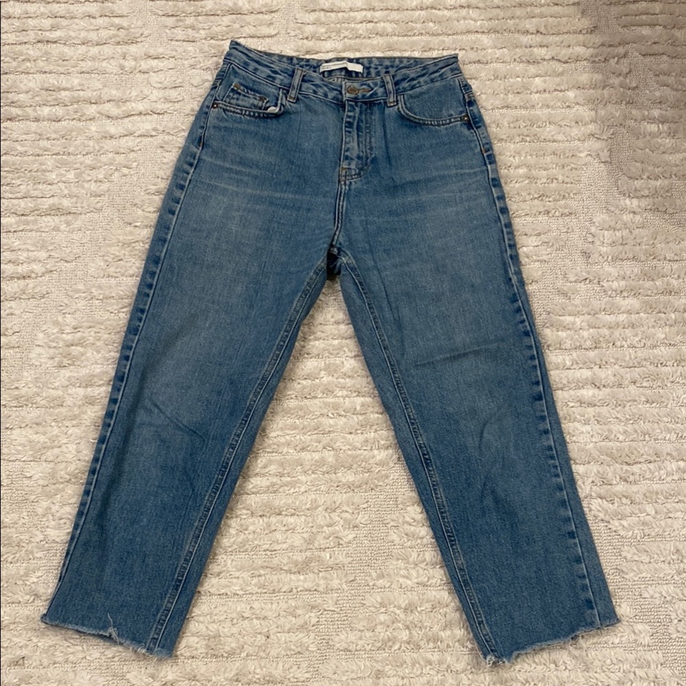 ⭐️ BOGO ⭐️ Zara High Waisted Classic Blue Denim Jeans Sz 34